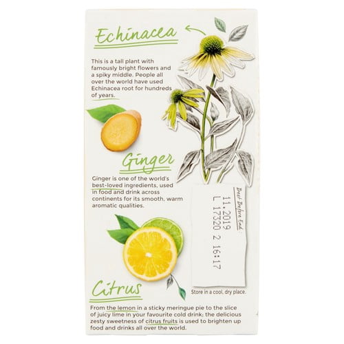 Twinings Superblends Defence with Citrus, Ginger & Green Tea 20's, British Import (Pack of 3)