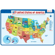 Merka Educational Kids Table Place mat - Children's US Map