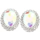 thumbnail image 2 of pendiente de perno prisionero de circonio mujeres pendientes de de ovalados joyería de moda Plata, 2 of 6