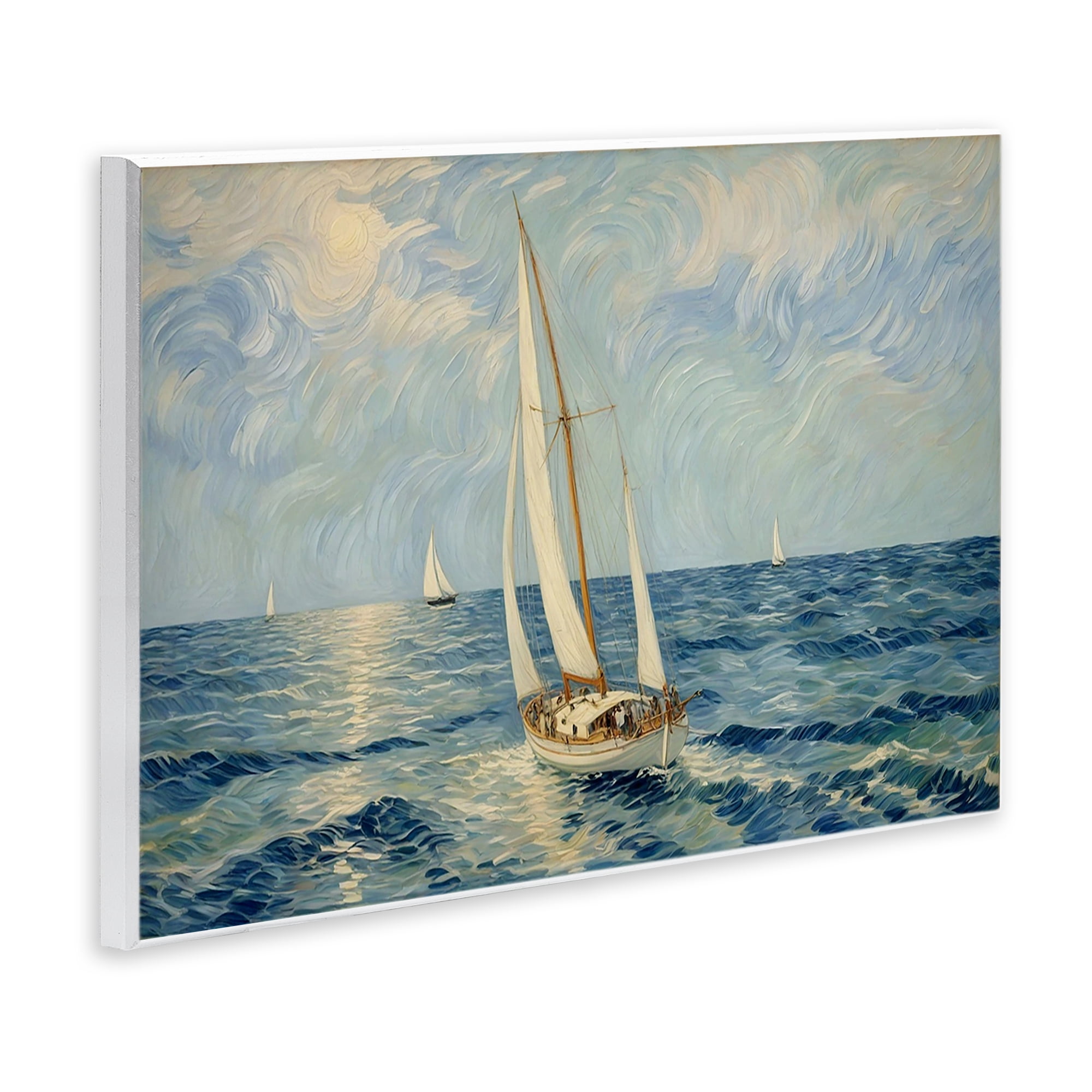 Stupell Industries Sailing Yacht on Blue Sea Wall Plaque Art, design by Angie Hawke