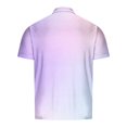 thumbnail image 4 of Zylanna Men's Short Sleeve T-Shirts, Lightweight Turn-down Collar Gradient Color Summer Daily leisure Tops for Men White Size 5XL, 4 of 4
