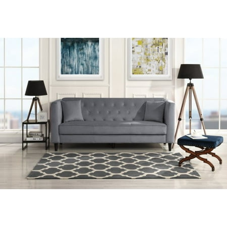 Mid Century Style Living Room Sofa Couch Tufted Ons Velvet Mid Century Style Living Room Sofa Couch Tufted Ons Velvet Gray