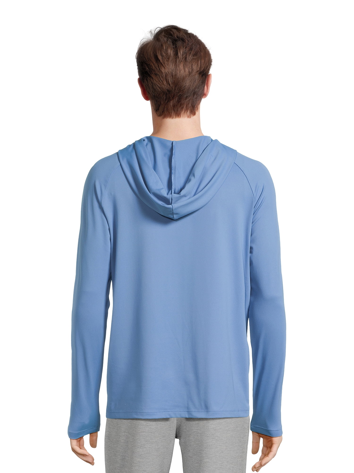 George Men’s & Big Men's Hooded Long Sleeve Sun Shirt with UPF50+, Sizes S-3XL