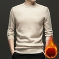 thumbnail image 2 of successthop Mens Knitted Sweaters Plus Size Fleece Long Sleeve Chunky Crewneck Knitwear Ribbed Cuff Solid Knit Tops M, 2 of 7