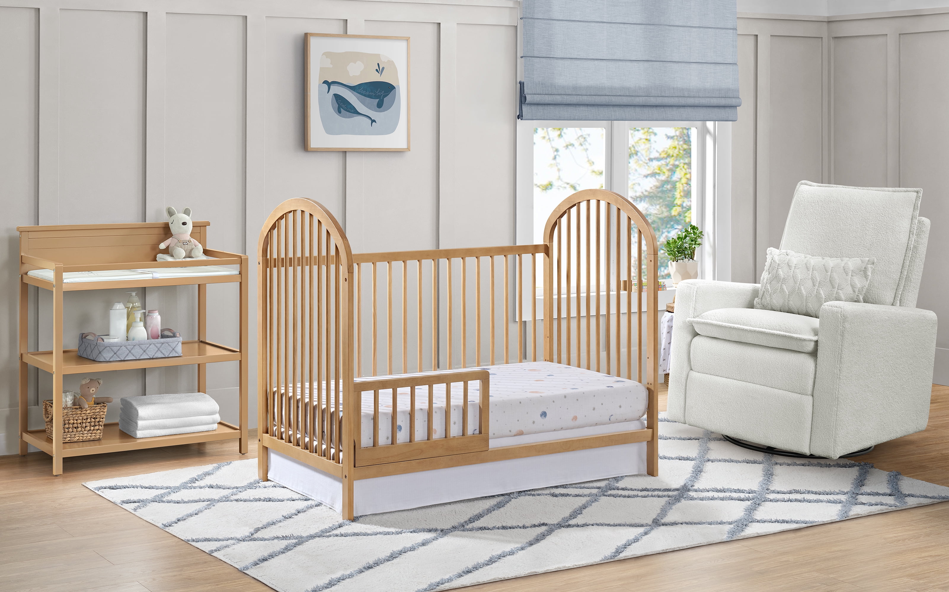 Oxford Baby Everest Toddler Guard Rail Honey Wood