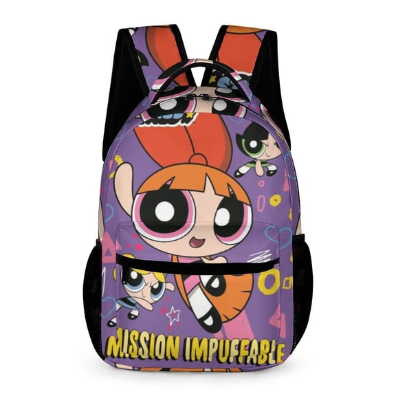 The Powerpuff Gi-rls Shoulder Backpack Casual Rucksack Bookbag Lightweight Prints Daypack
