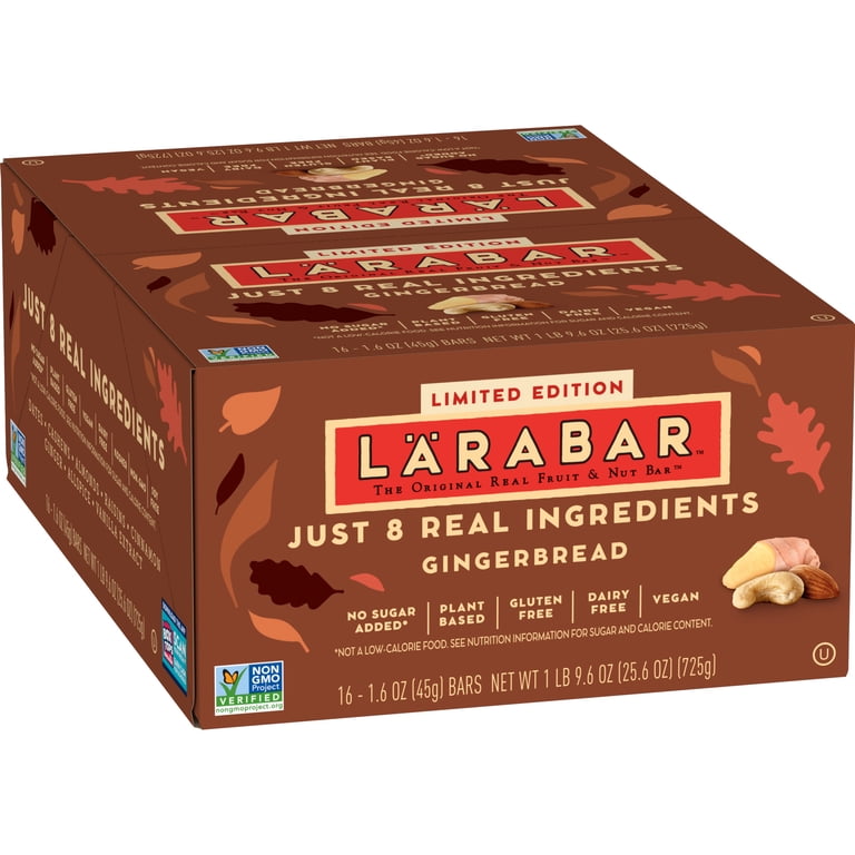 Larabar Limited Edition Gingerbread, Gluten Free Vegan Fruit & Nut