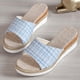 thumbnail image 4 of Amzcrzy Zapatos de mujer,Zapatos de mujer,Zapatillas de mujer, Zapatillas casuales de verano para mujer, con punta abierta y suela gruesa de lino. Sandalias Mujer Zapatillas De Casa, 4 of 4