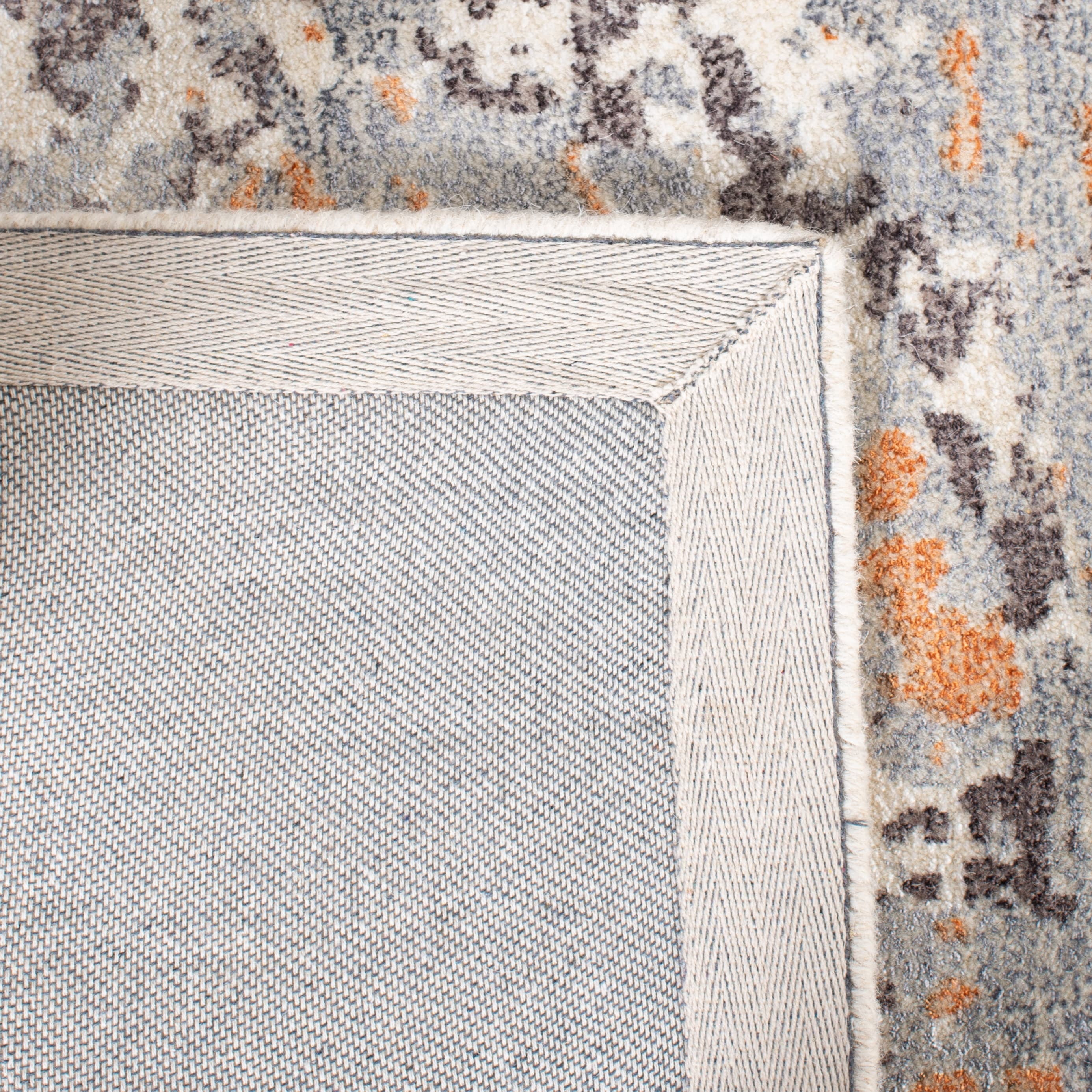 SAFAVIEH Restoration Vintage Dzvezda Abstract Distressed Area Rug, Rust/Grey, 4' x 6'