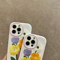 thumbnail image 3 of Applique Embroidery Bloom Colorful Flower Soft Phone Case Compatible with iPhone Case (White,iPhone 12), 3 of 6