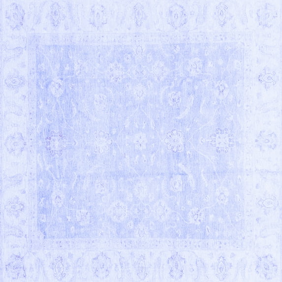 Ahgly Company Indoor Square Oriental Blue Traditional Area Rugs, 5' Square