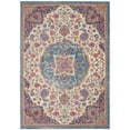 thumbnail image 1 of homeroots home decor 385533 7’ x 10’ Pink and Blue Floral Medallion Area Rug, 1 of 1