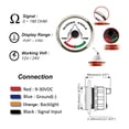 thumbnail image 3 of 52mm Boat Marine Rudder Angle Indicator 0-190 ohm With Rudder Angle Sensor 8 color backlight 12V/24V ,Easy to Calibrate, 3 of 7