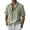 Green-1, variant on Silver Basic Men's Linen Short Sleeve Henley Shirt, Breathable Lightweight Summer Tops S,Grey-1