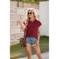 thumbnail image 5 of Womens Summer Tops Workout Shirts Wine Red S, 5 of 7