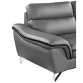 thumbnail image 5 of Titan Furnishings 69" Modern Leather Loveseat in Gray, 5 of 17