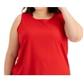 thumbnail image 2 of IDEOLOGY Womens Red Moisture Wicking Sleeveless Scoop Neck Tank Top Plus 3X, 2 of 3