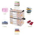 thumbnail image 4 of Foldable Clothes Storage Bags Clothes Organizer Bin with Clear Windows for Clothes Bedding Halloween Pink Elements, 4 of 6
