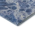 thumbnail image 3 of Addison Rugs Mayfield Premium Machine Washable Transitional Abstract Navy Round Rug, 8' X 8' Machine Washable Transitional Abstract Navy Oversized Sherpa Throw Blanket, 3 of 6