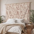 thumbnail image 3 of Brown Flowers Tapestry for Bedroom Wall Hanging Tapestry, Vintage Farmhouse Floral Leaves Vines Ceiling Backdrop Tapestries Poster Blanket Wall Decor for Teens Room Living Room Dorm 51" x 59", 3 of 8