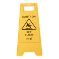 thumbnail image 1 of Restaurantware RW Clean 11.8 x 2 x 24.4 Inch Wet Floor Sign 1 Double-Sided Caution Sign - Built-In Handle Foldable Yellow Plastic Cleaning Signs For Commercial Use, 1 of 4