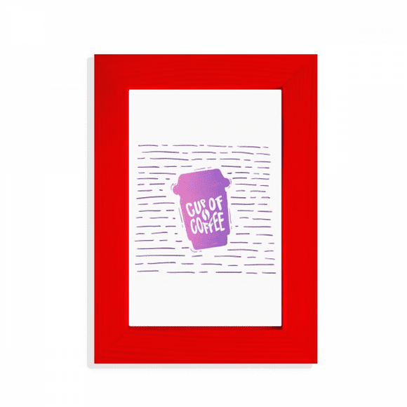 Line Coffee Cup Colour Art Deco Fashion Picture Display Art Red Photo Frame