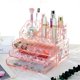 thumbnail image 4 of Organizador de maquillaje cosmético Hello Kitty PS para tocador, baño, dormitorio, belleza, soporte de almacenamiento de maquillaje de plástico apilable transparente, 4 of 4