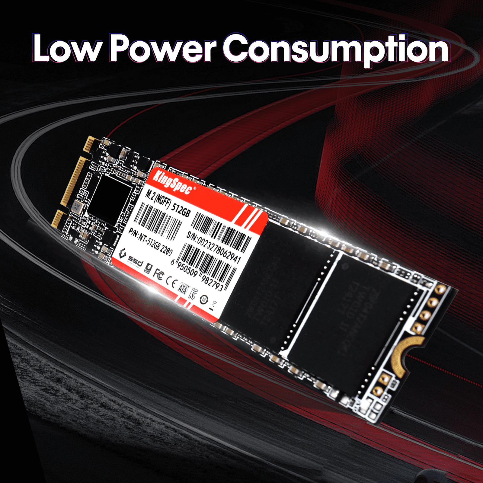 KingSpec 1TB M.2 SATA SSD SATA III 6Gbps Ultra-Slim Internal M2