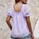thumbnail image 4 of Tops de Mujer Elegantes Blusas Casuales Camisas Erógenas de Gasa de Moda Dulce Cuello Cuadrado Doble Manga Corta Odeerbi ODB168042, 4 of 8