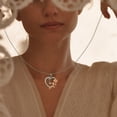thumbnail image 4 of Xiao Hua Collar en forma de corazón, joyería romántica de plata, regalo de cumpleaños y San Valentín para mujer, plata, 4 of 4