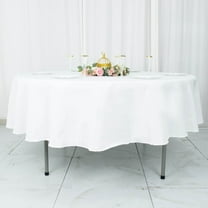 BalsaCircle 90" Premium Round Polyester Tablecloth Wedding Table Linens White