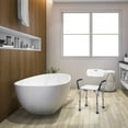 thumbnail image 4 of Costway Shower Bath Chair 6 Adjustable Height Bathtub Stool w/Removable Backrest&Armrest, 4 of 10