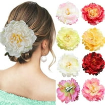 Peony Flower Hair Clips 2 in 1 Bridal Flower Brooch Floral Hairpins Wedding Party Headwear Accessories for Women Girls