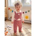 thumbnail image 6 of RUINIXCW Baby Boys Fall Outfit, Plaid Long Sleeve Romper with Pants and Bow Tie, 6 of 8