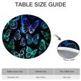 thumbnail image 6 of Blue Green Butterfly Pattern Round Fitted Tablecloth with Elastic Edge,Dining Table Cover Waterproof,Outdoor Round Tablecloth for Camping,Dining,Indoor and Outdoor, 6 of 7