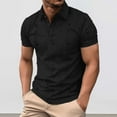 thumbnail image 2 of RMGVDSD Men's Casual Polo Shirts Classic Button Basic Short Sleeve Shirt Solid Color Summer Fashion Comfortable Polo Tops Lightweight Athletic Shirts, 2 of 8