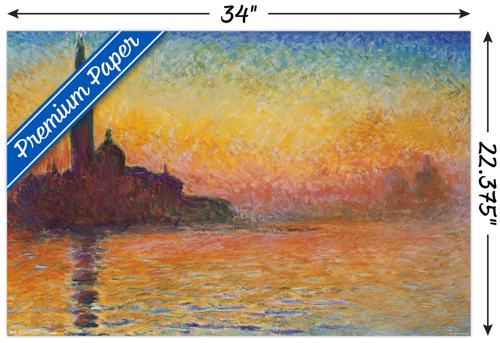 San Giorgio Maggiore At Dusk by Caude Monet Wall Poster, 22.375" x 34"