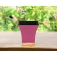 thumbnail image 5 of 5" Hot Pink Recycled Plastic Indoor Outdoor Square Pot Planter, 5 of 5