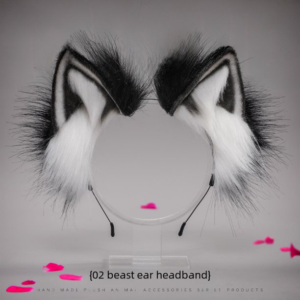 Tocado de Lolita para el cabello, orejas de gato, horquilla de peluche de zorro, accesorios para el cabello, diadema con orejas de bestia de simulación hecha a mano, adecuada para una