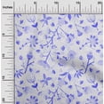 thumbnail image 2 of oneOone Cotton Silk Blue Fabric Florals Fabric For Sewing Printed Craft Fabric By The Yard 42 Inch Wide, 2 of 4
