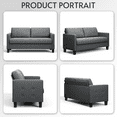 thumbnail image 3 of Coewske 57"W Comfy Loveseat Sofa with USB 2 Seater Tufted Deep Love Seat Couches, Dark Grey, 3 of 5
