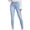 Blue, variant on Staron Women's High Waisted Stretch Jeans Slim Fit Straight Leg Casual Pants with Pockets, Blue XS