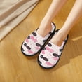 thumbnail image 6 of Honeii pink fish hearts Print Furry Slippers Bedroom Slippers for Women and Men Fuzzy Plush Comfy Faux Fur Lined Slide Shoes -Large, 6 of 8