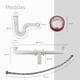 thumbnail image 2 of Kit Fregadero Tarja Tina Doble Empotrable Acero 83x56 Cocina SOLVEX PRO-KIT, 2 of 9