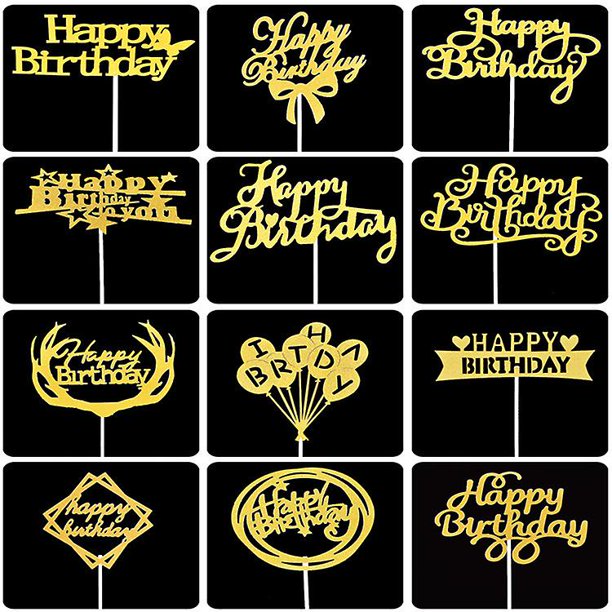 Decoración personalizada para tarta con purpurina de feliz cumpleaños, Color personalizado, cualquier nombre y cualquier edad, decoración para tarta con purpurina LingWen 9024715816382