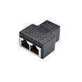 thumbnail image 4 of Adaptateur Répartiteur Rj45 1 à 2 Ports Femelle à Femelle Connecteurs de Réseau d'Extension Internet Supporte Câble Ethernet Cat5 Cat5e Cat6 Cat6e Cat7, Noir, 4 of 7