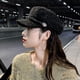 thumbnail image 2 of Boinas militares de lana negra con cadena de invierno para mujer, gorra plana del ejército, sombrero de marinero, boinas de viaje para niña, 2 of 4