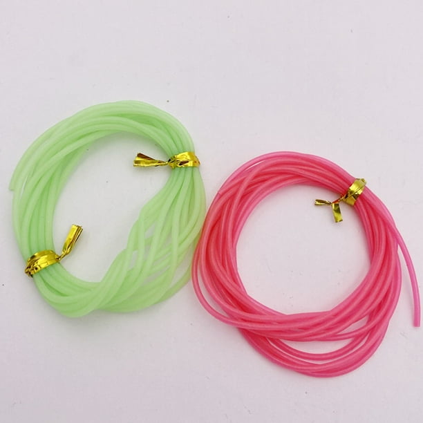 Qxke 2m Fishing Luminous Tube Light Line Glow Anti Rig Tube Tubing Fishing Wire Pink