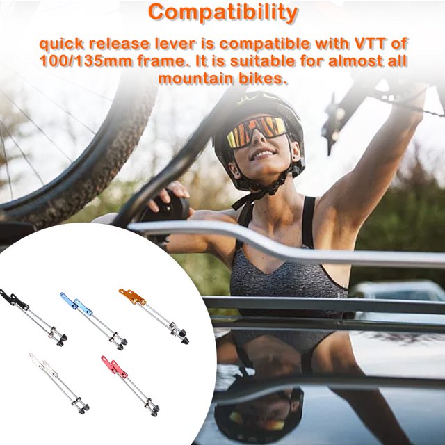 Langgg 2Pcs Quick Release Skewers Good Elasticity Stick Rods Good Sealing Waterproof Wear-resistant Lightweight Lever Axle Sliver 1Set