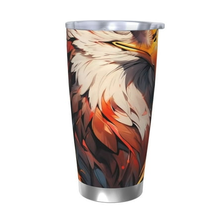

Vsdgher Colorful Abstract Eagle 20 Oz Stainless Steel Vacuum Insulated Travel Mug Coffee Cup for Home Office Outdoor Works Great for Ice Drinks and Hot Beverage -Without Straw